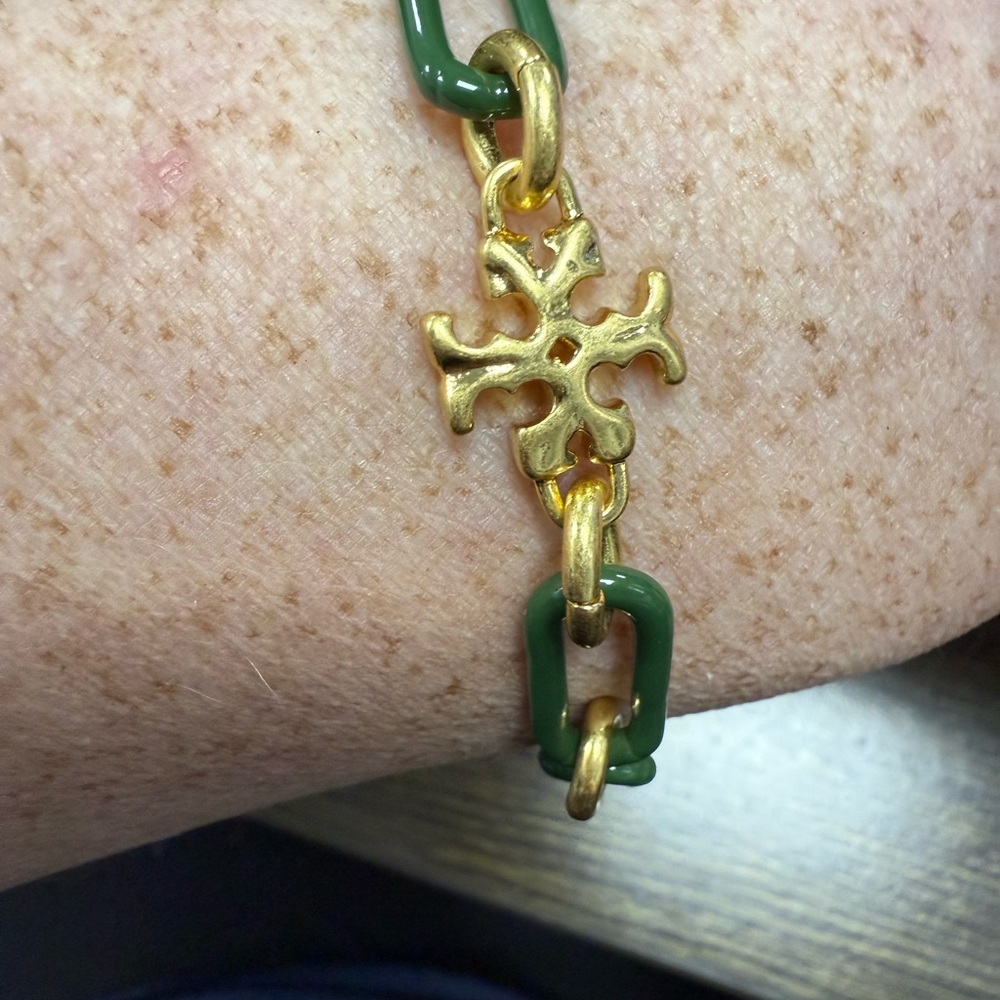 Tory Burch Green and Gold Bracelet - Picture 4 of 4